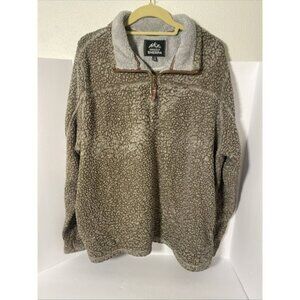 Grizzly Sherpa Sweatshirt Size XXL Quarter Zip Soft Fuzzy Warm Sweater Top Mens